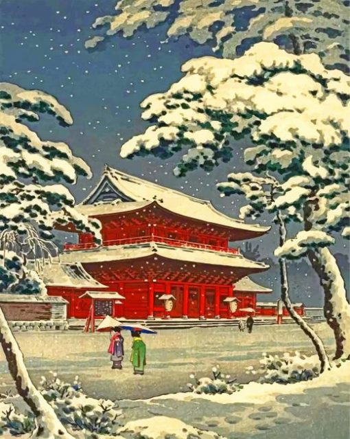Snow In Japan Paint by numbers