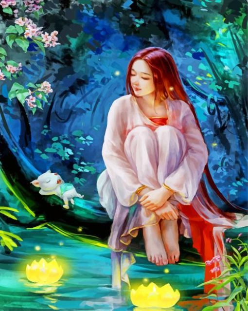 asian-forest-forest-girl-paint-by-number