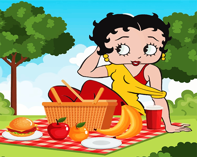 betty-boop enjoying her time paint-by-numbers