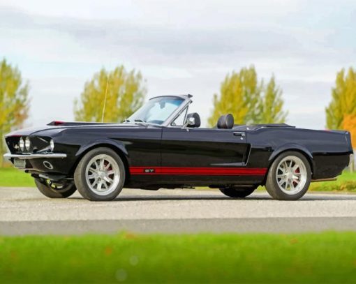 black-car-ford-1967-shelby-gt500-paint-by-number