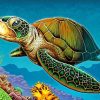Loggerhead Sea Turtle Paint by numbers