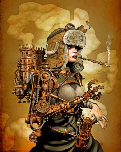 Steampunk Woman Paint by numbers