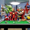 Superheroes Playing Pool Paint by numbers