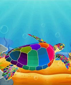Colorful Turtle Paint by numbers