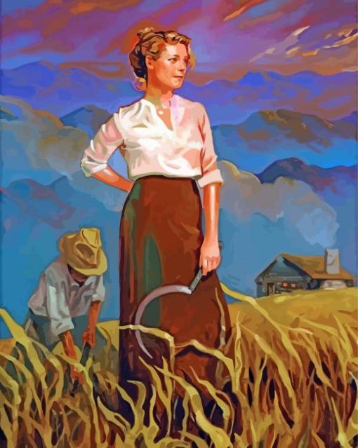 Harvest Woman Paint by numbers