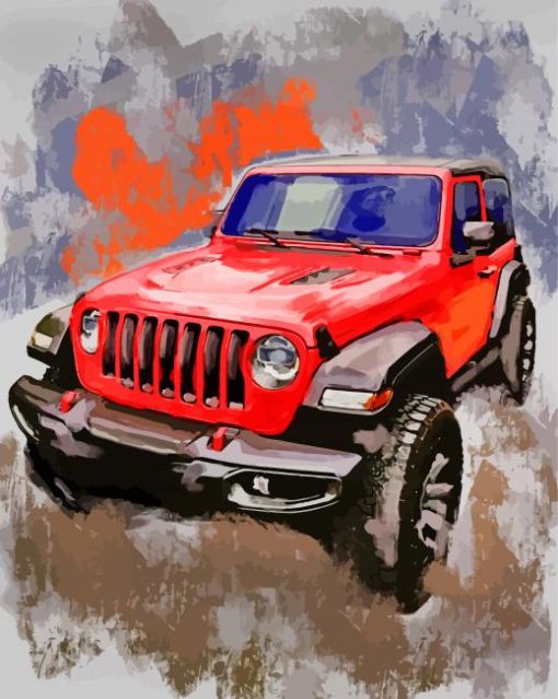 Jeep Wrangler Art Paint by numbers