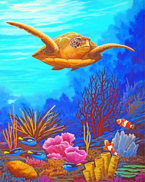 Sea Turtle Paint by numbers