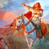 Warrior On Horse Paint by numbers