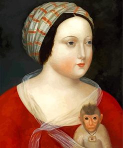 woman-and-her-little-monkey-paint-by-numbers