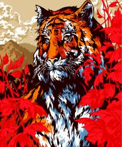 Bengal Tiger Illustration Paint by numbers