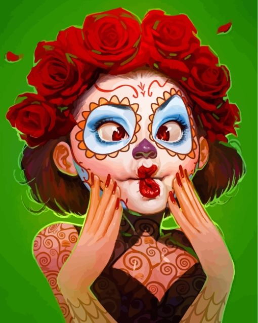 Catrina Sugar Skull Paint by numbers