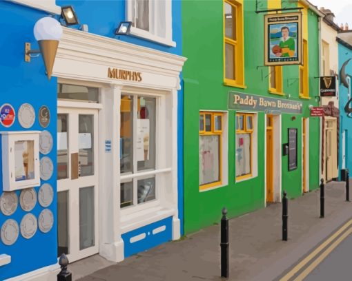 Dingle-town-Ireland-featuring-Murphy’s-ice-cream-store-paint-by-numbers
