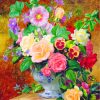 Flowers Bouquet In Vase Paint by numbers