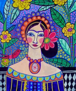Frida Kahlo Folk Art Paint by numbers