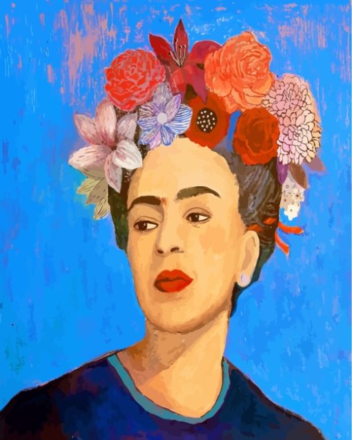 Frida Kahlo And Flowers Paint by numbers