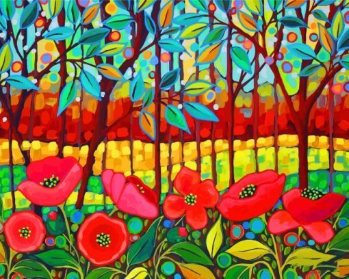 Poppies Art Paint by numbers