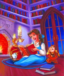 Disney Belle Princess Reading Book Paint by numbers