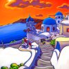 Santorini Island Paint by number