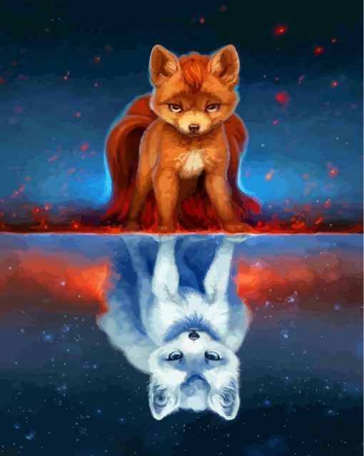 Vulpix Water Reflection paint by numbers