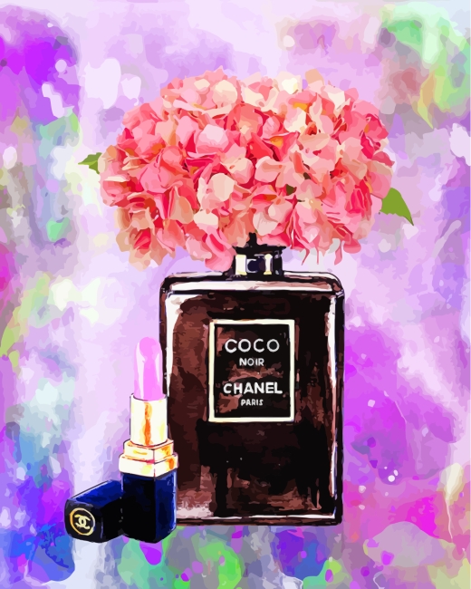 Black Chanel Perfume - Paint By Numbers - Painting By Numbers