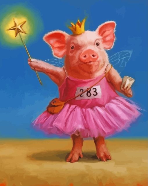 fairy-pig-paint-by-numbers