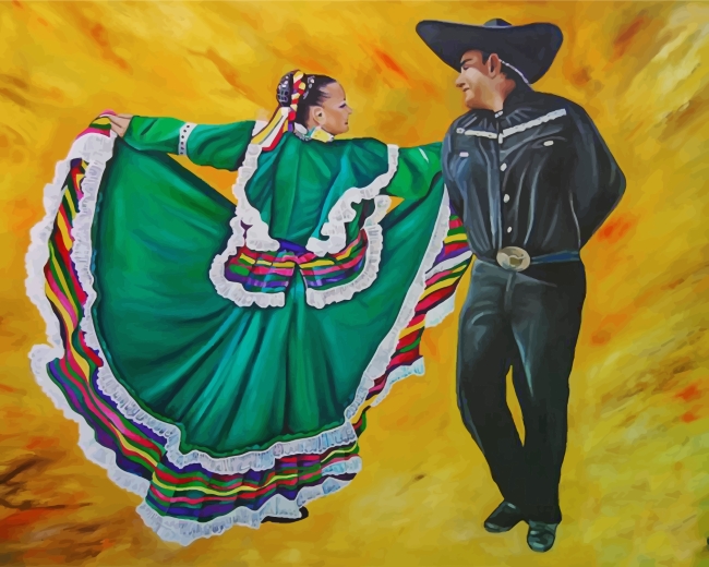 Folklorico Dancers Paint by numbers