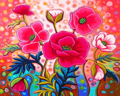 pink-flowers-paint-by-numbers