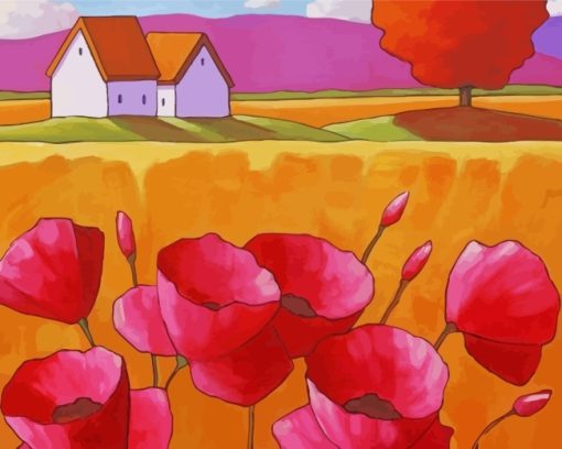 pink-poppies-paint-by-numbers