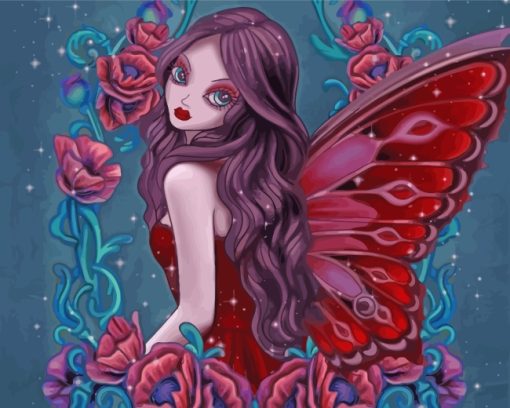 red-fairy-paint-by-numbers