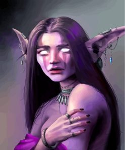 scared-elf-woman-paint-by-numbers