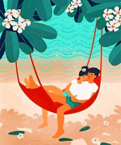 Anime Couple In Hammock Paint by numbers