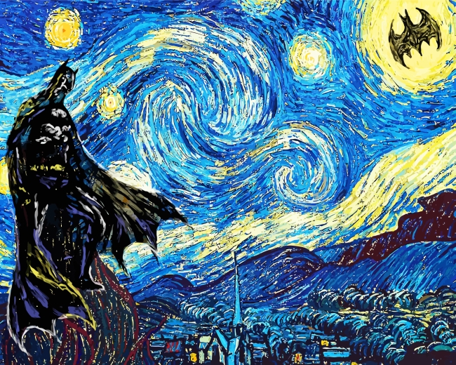 Batman Starry Night Paint by numbers