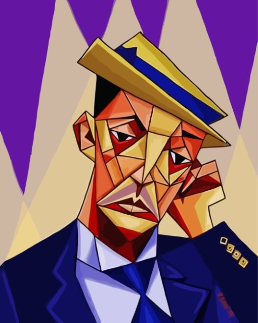 Buster Keaton Cubism Art Paint by numbers