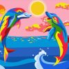 Colorful Dolphins Paint by numbers