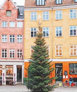 Copenhage-Grabrodretorv-Christmas-Tree-paint-by-number