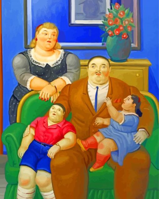 Fernand Botero Family Paint by numbers