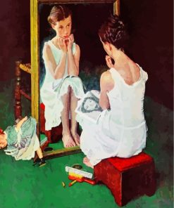 Girl At The Mirror Paint by numbers