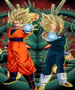 Goku And Vegita Dragon Ball paint by numbers