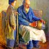 Grandfather And Grandson Paint by numbers