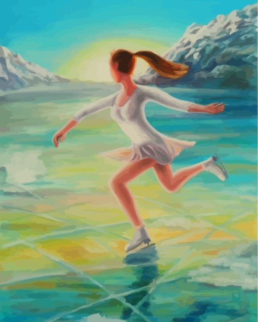 Ice Skater Woman Paint by numbers