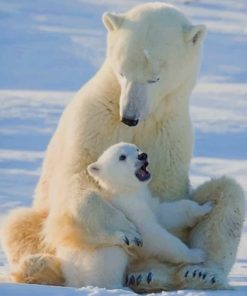 Mom-And-Baby-Polar-Bear-paint-by-numbers