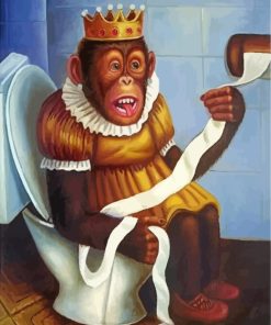 Monkey Queen In WC Paint by numbers
