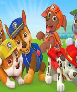 Paw Patrol Dogs Paint by numbers