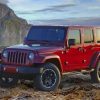 Red Jeep Wrangler Paint by numbers
