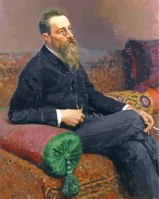 Rimsky-Korsakov-smoking-paint-by-numbers