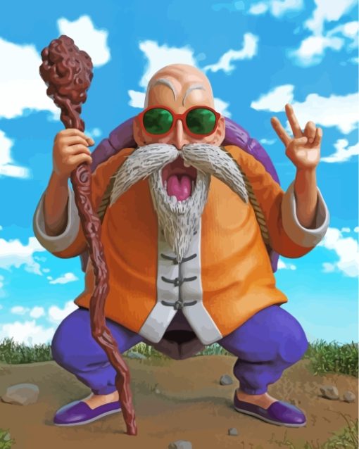 Roshi Dragon Ball Z Paint by numbers
