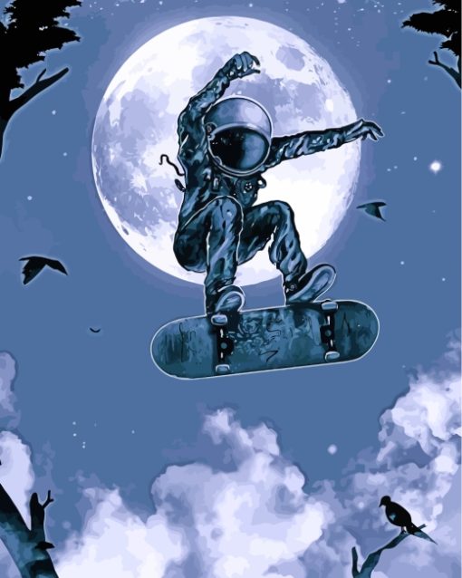 Skater Astronaut Paint by numbers