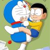 Sleepy Doraemon And Nobita Paint by numbers