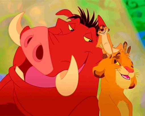 The Lion King Timon And Pumbaa Paint by numbers