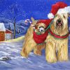 Wheaten Terrier Christmas Paint by numbers